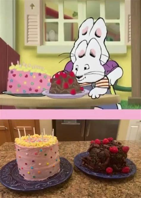 Bunny Cakes By Rosemary Wells Its grandmothers birthday and Max is determined to make her the best earthworm cake. . Max and ruby birthday cake